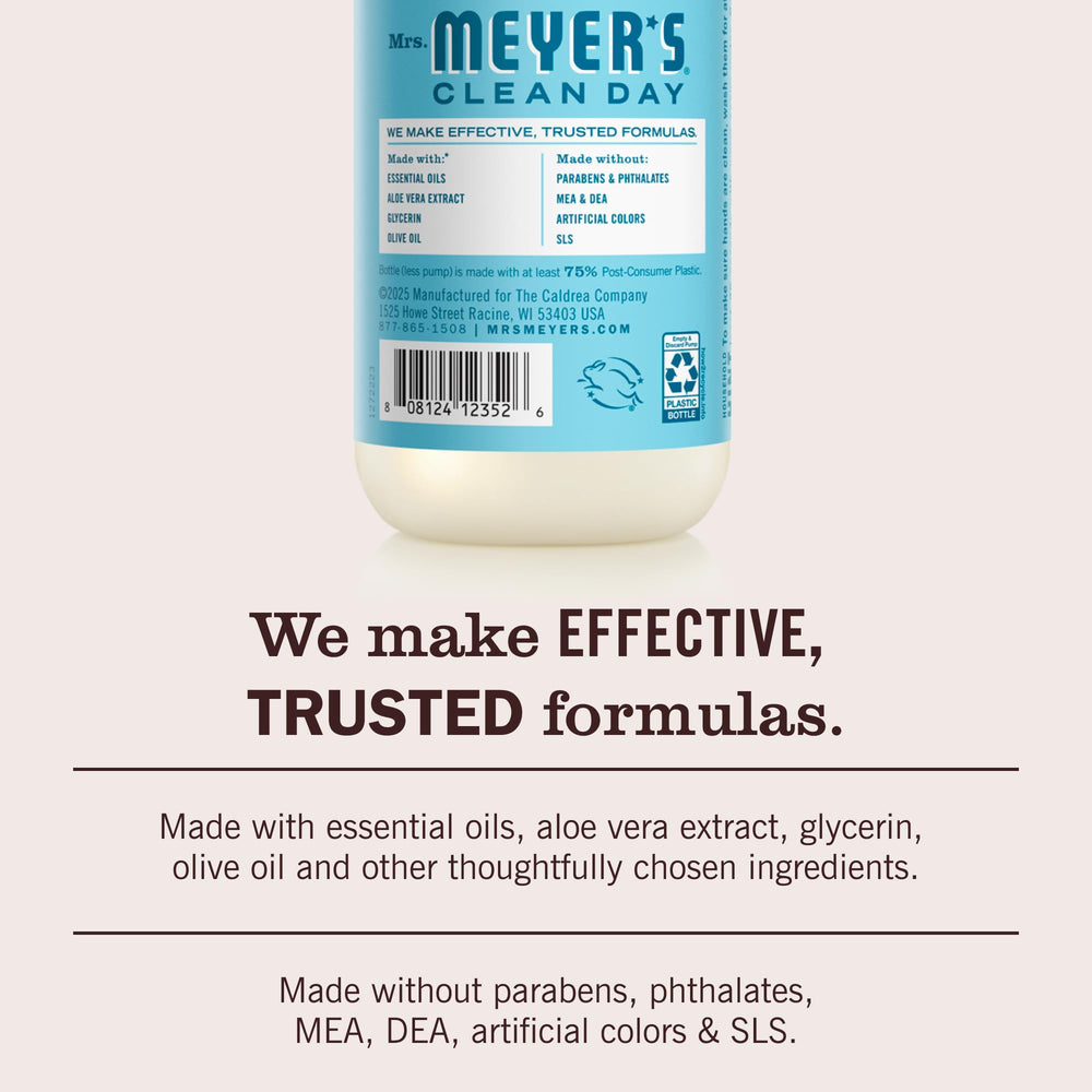 Rich foam from Mrs. Meyer’s Clean Day Dewdrop hand soap in action.