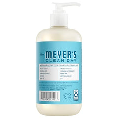 Mrs. Meyer’s Clean Day Dewdrop pump dispensing hand soap with easy access.