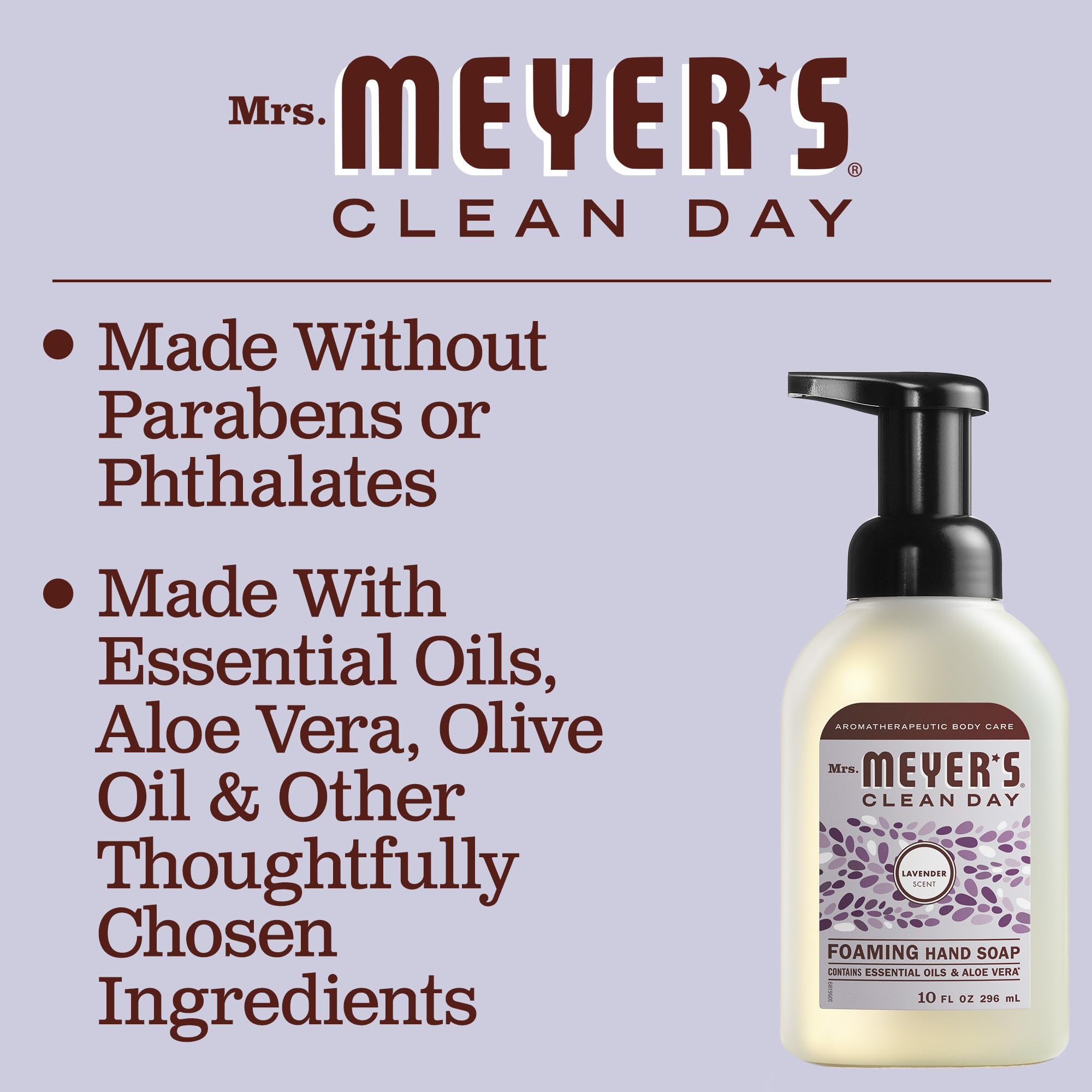Mrs. Meyer's Lavender pump dispense emphasizing easy use