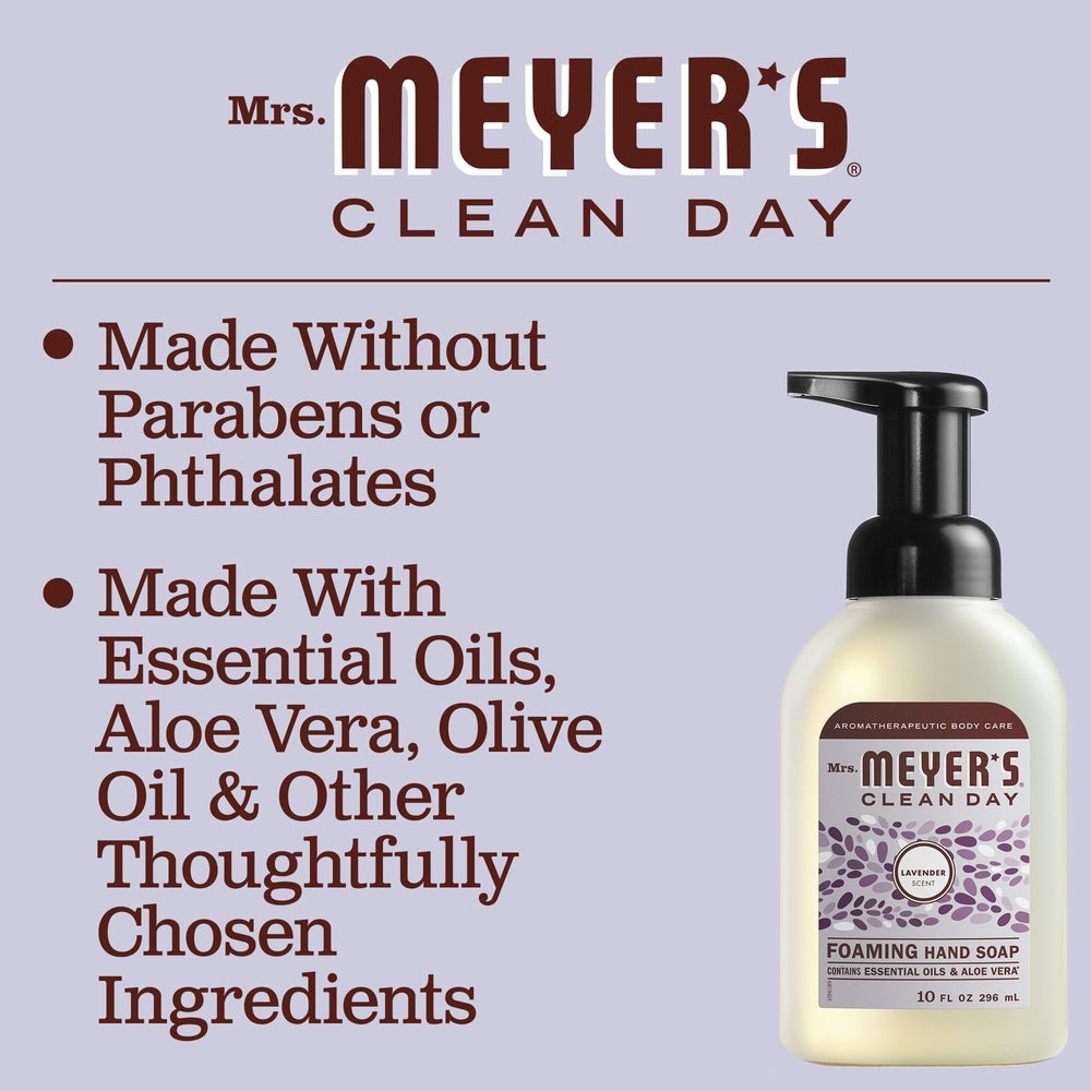 Mrs. Meyer's Lavender pump dispense emphasizing easy use
