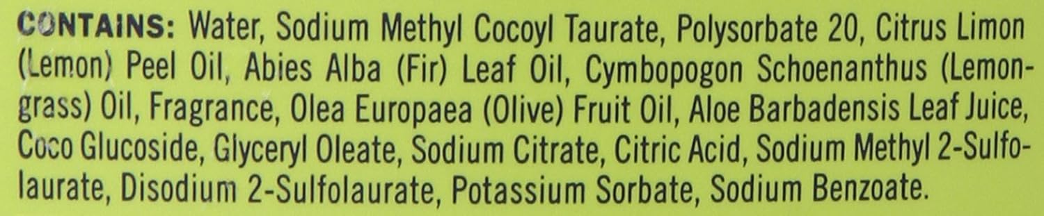 Packaging view of Mrs. Meyer's Lemon Verbena foaming hand soap carton and bottle.