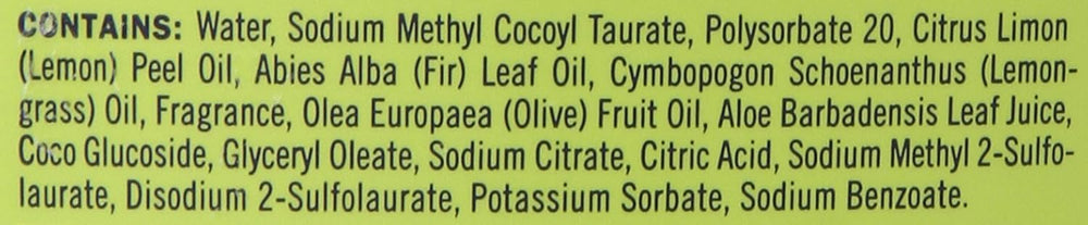 Packaging view of Mrs. Meyer's Lemon Verbena foaming hand soap carton and bottle.