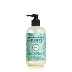 Festive packaging of Mrs. Meyer's holiday hand soap ready for gifting.