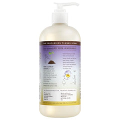 Foaming lather on hands from Mrs. Meyer's hand soap for gentle cleansing.