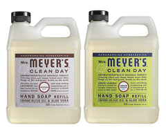 Mrs. Meyer's Clean Day Lemon Verbena hand soap bottle ready for daily handwashing.