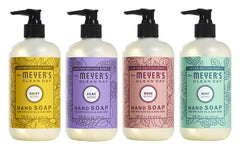 Mrs. Meyer's Clean Day Lavender + Lemon Verbena bottle on counter with refreshing holiday fragrance.
