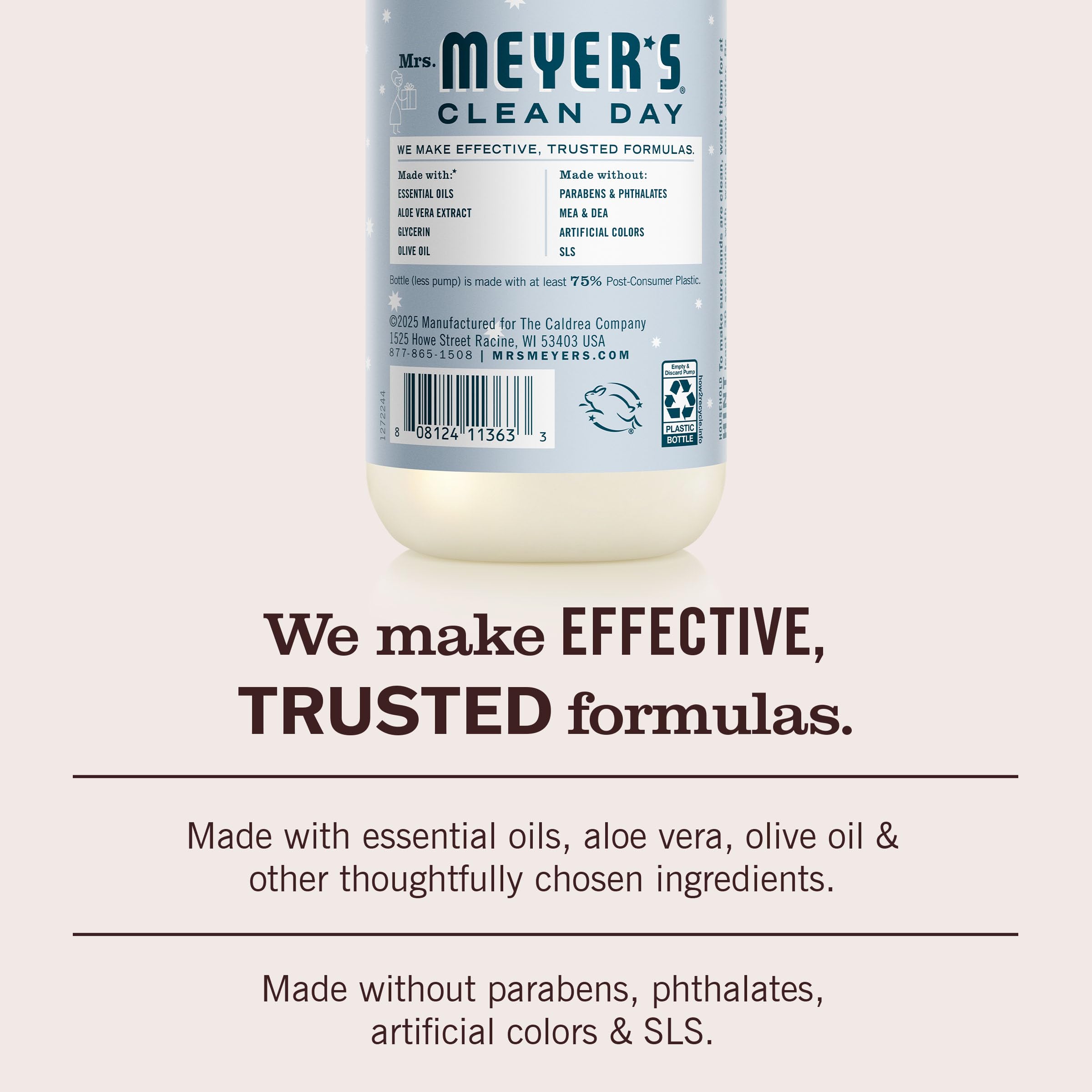 Mrs. Meyer's Clean Day Holiday Hand Soap Gift Set Box showcases four scents for sharing or gifting.