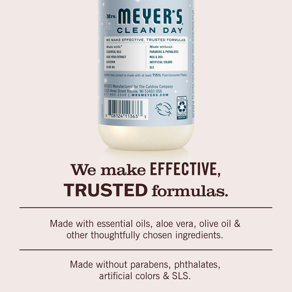 Mrs. Meyer's Clean Day Holiday Hand Soap Gift Set Box showcases four scents for sharing or gifting.