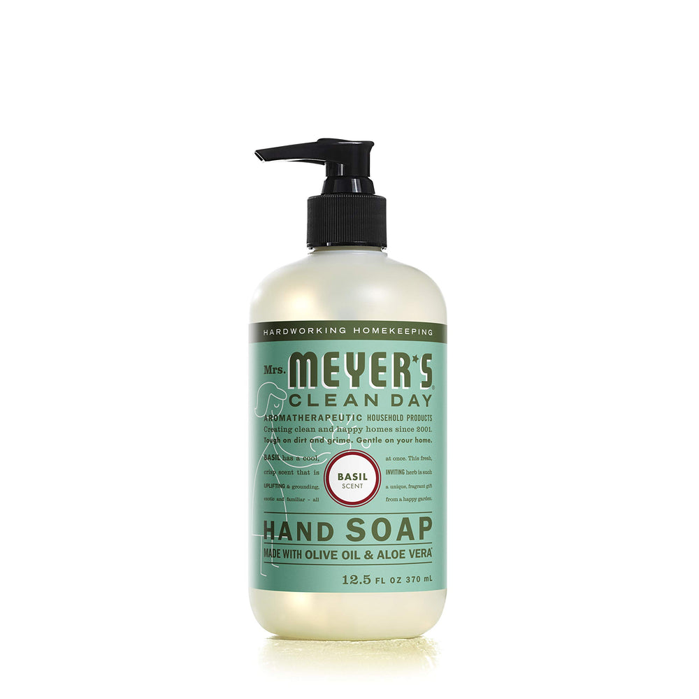 Mrs. MEYER'S Clean Day jabon manos Aloe Vera, botella, hidratación ligera y confortable.