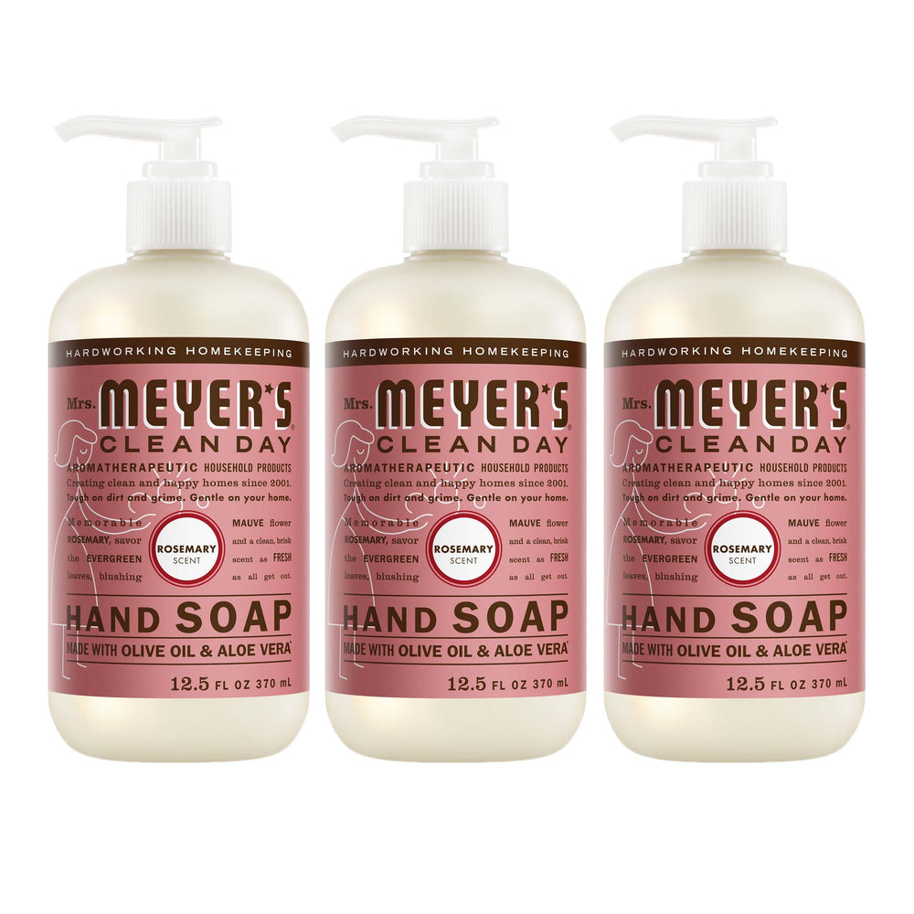 Mrs. Meyer's Clean Day: jabon manos romero en botella, uso diario suave