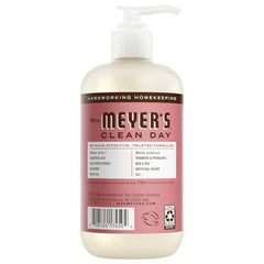 Etiqueta cercana de Mrs. Meyer's Clean Day jabon, aroma fresco de romero