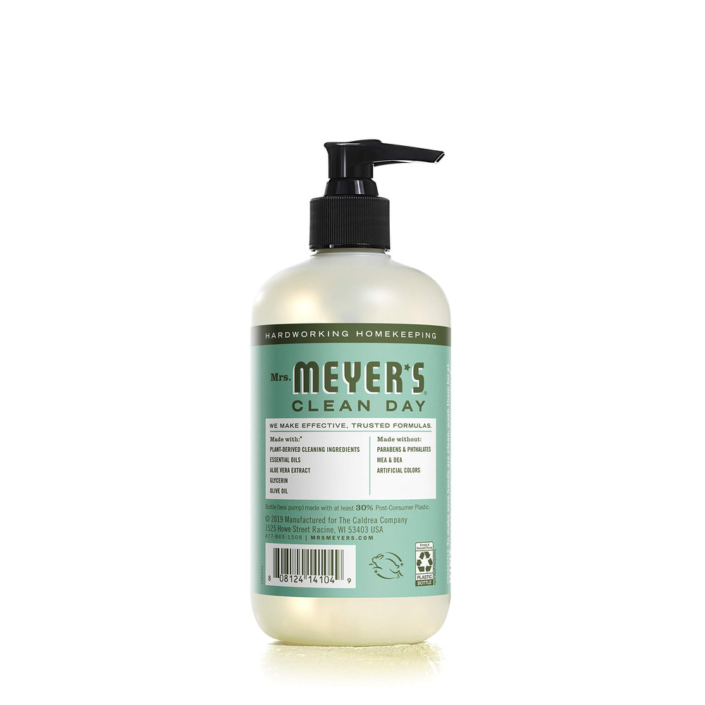 Mrs. MEYER'S Clean Day jabon manos uso diario, botella, aroma agradable para tu rutina.