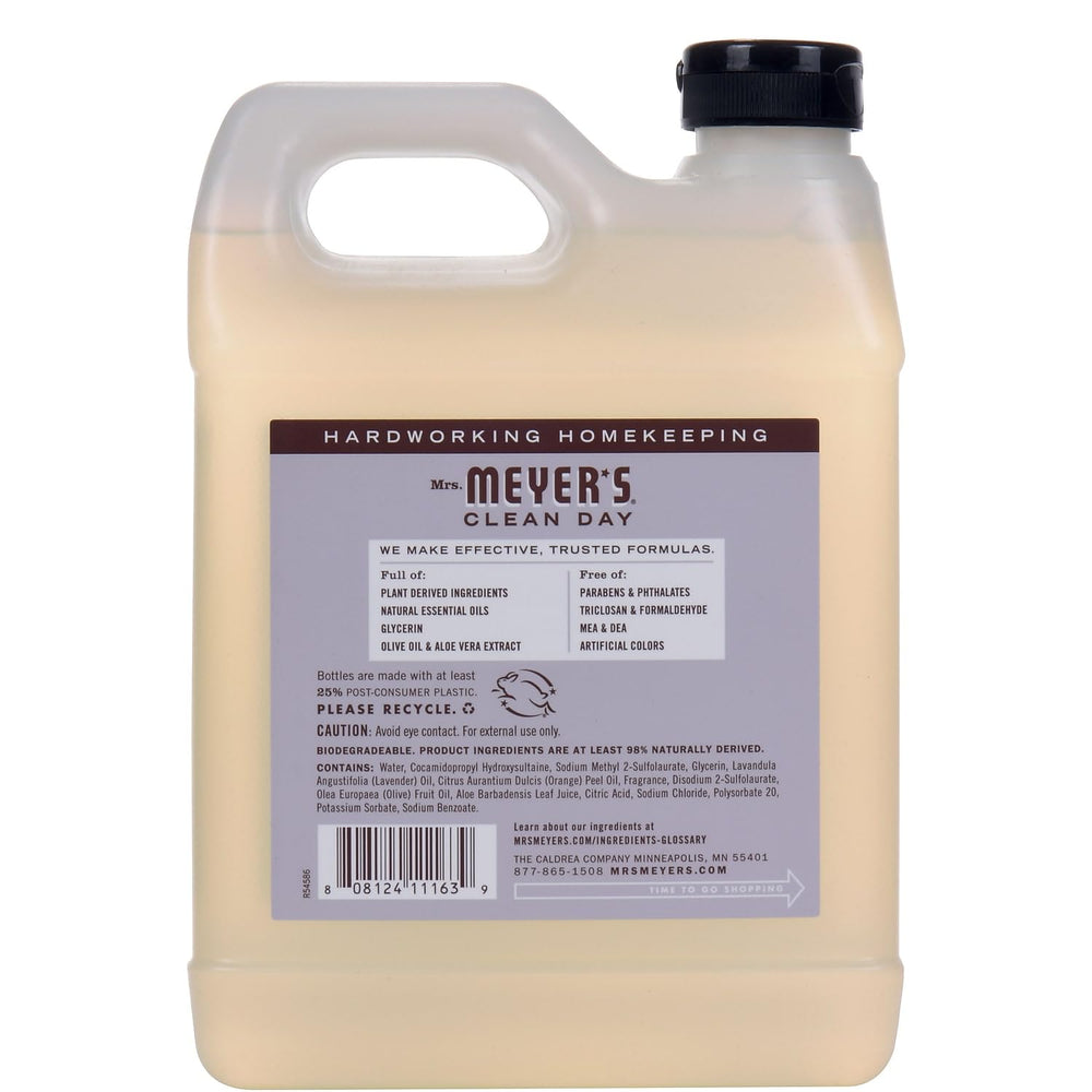 Six-pack lavender refill for Mrs. Meyer’s Clean Day hand soap keeps your sink stocked