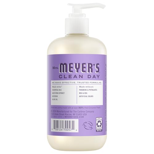Mrs. Meyer's lilac pump bottle makes hand washing easy.
