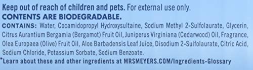 Mrs. Meyer's Rain Water Hand Soap logo and branding for trust