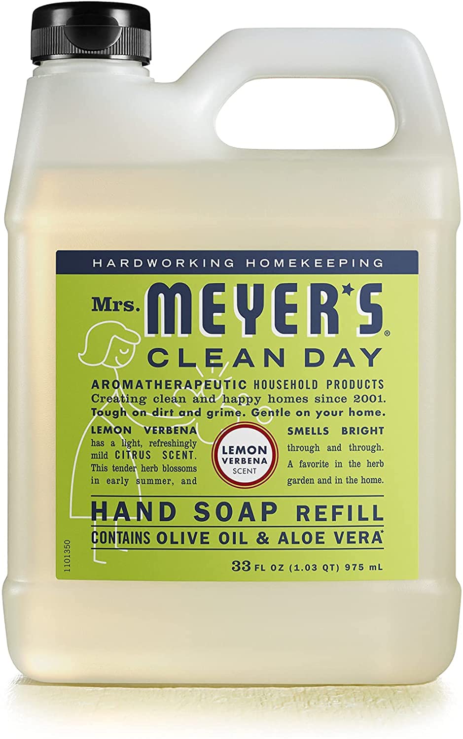 Mrs. Meyer's Clean Day refill pack with two bottles reduces plastic waste.