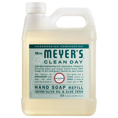 Jabón de manos Mrs. Meyer's Clean Day relleno Birchwood en botella lista para usar