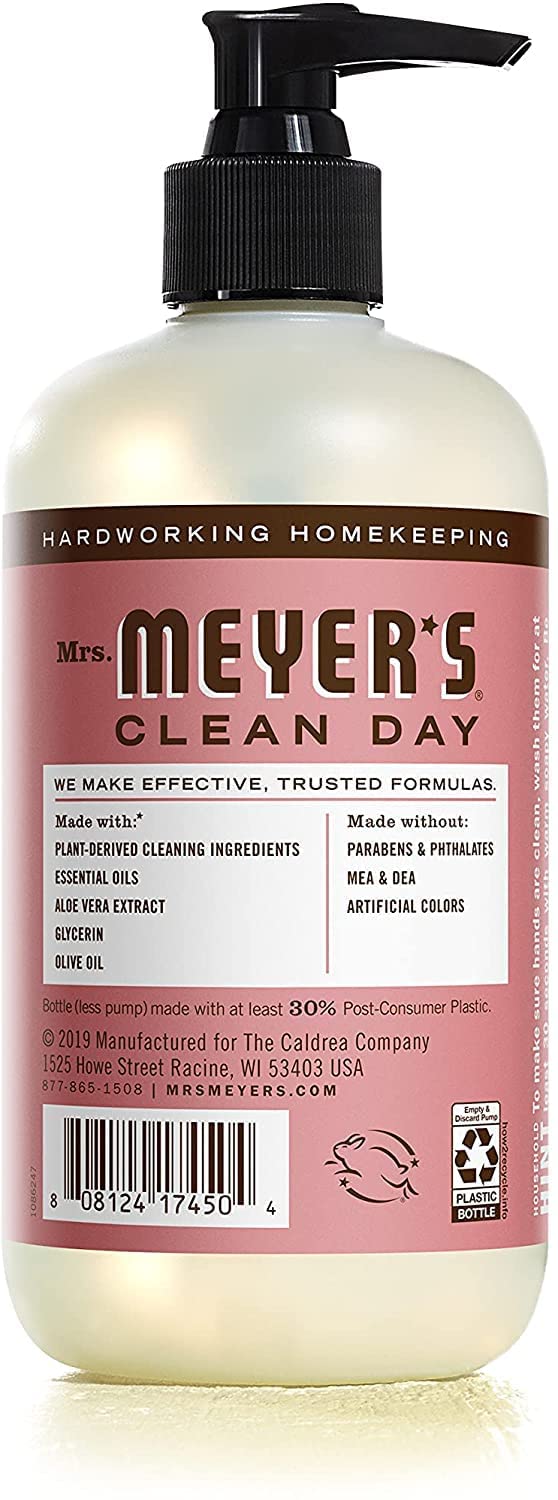 Lavender + Lemon Verbena notes in Mrs. Meyer's soap aroma.
