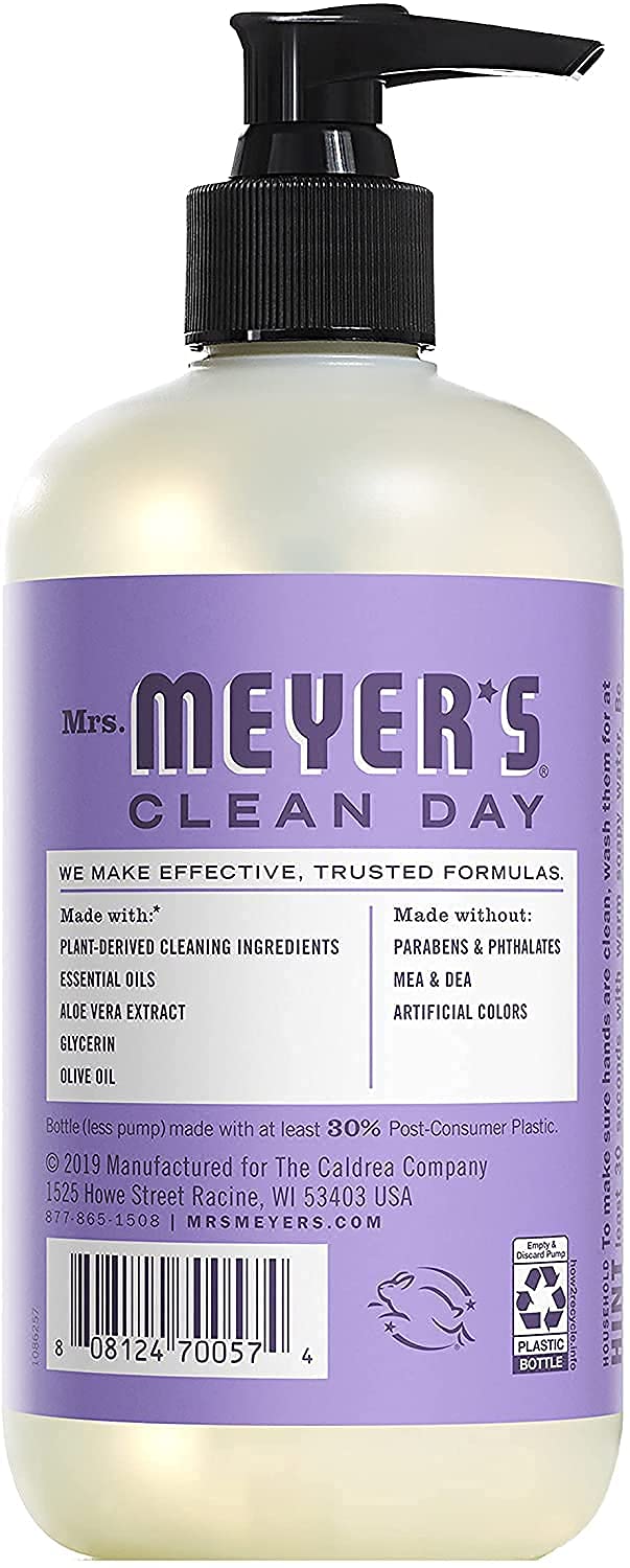 Rainwater Oat Blossom scent in a 12.5 oz Mrs. Meyer's bottle.