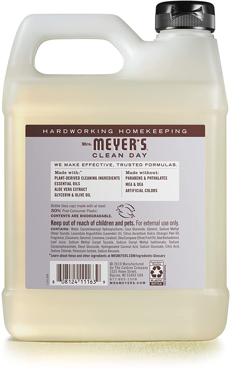 Sink setup with Mrs. Meyer's Clean Day hand soap for everyday use.