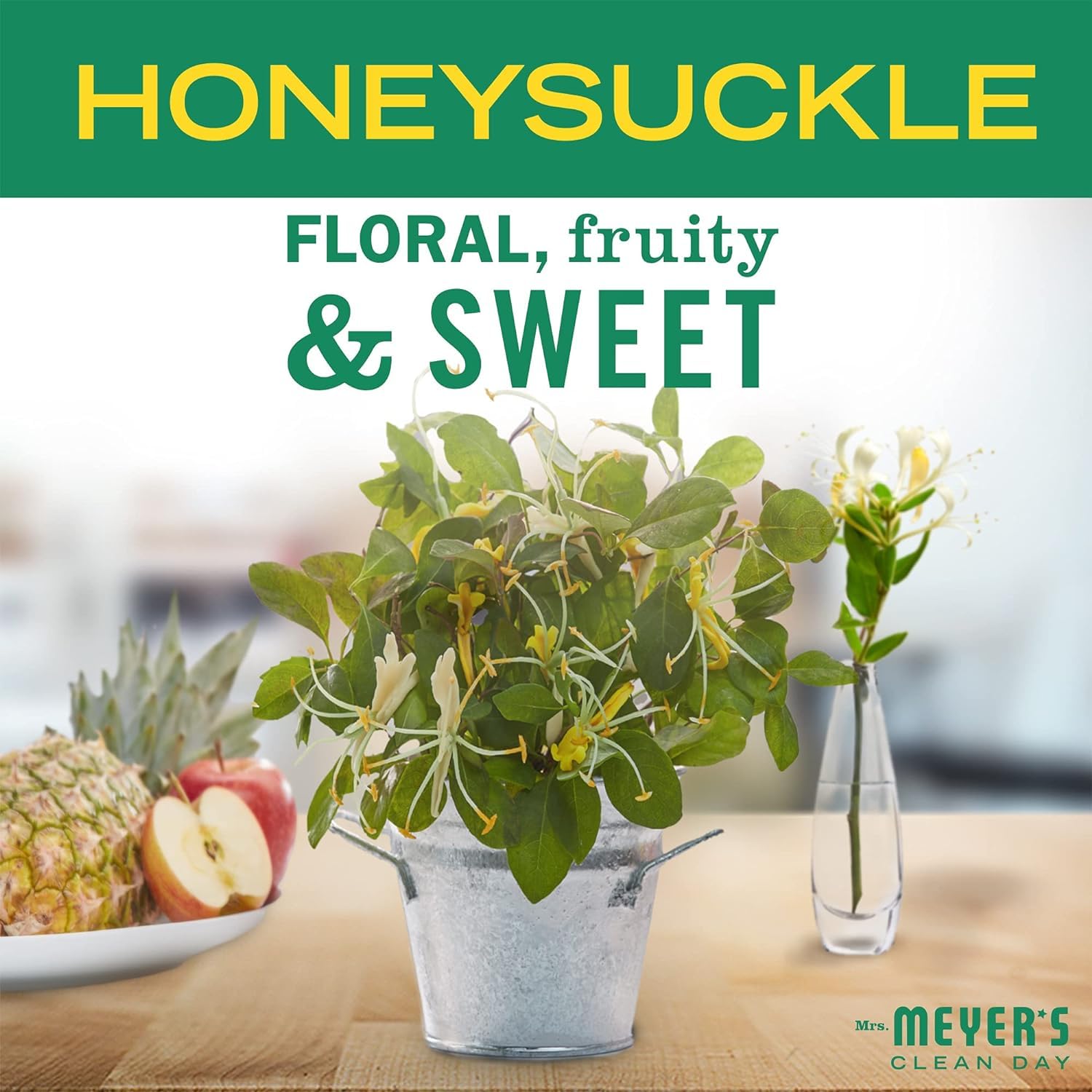 Foaming lather from Mrs. Meyer's Honeysuckle soap feels refreshing during handwashing.