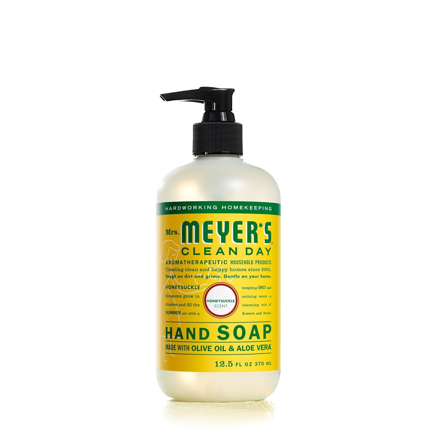 Mrs. Meyer's Honeysuckle scent profile showcases a floral-fruity aroma for uplifting routines.