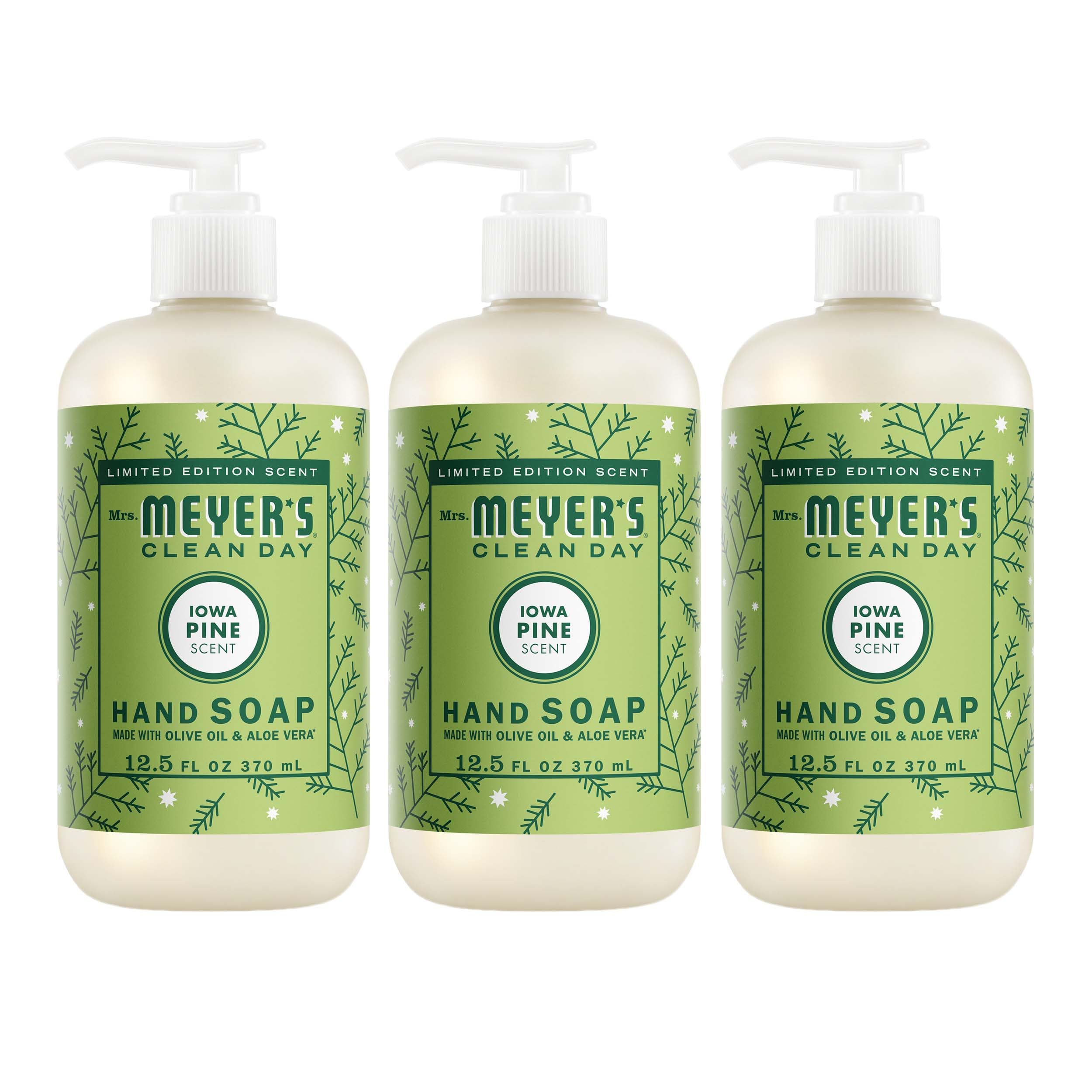 Jabón de manos Mrs. Meyer’s con pino de Iowa en botella, aroma fresco para la cocina