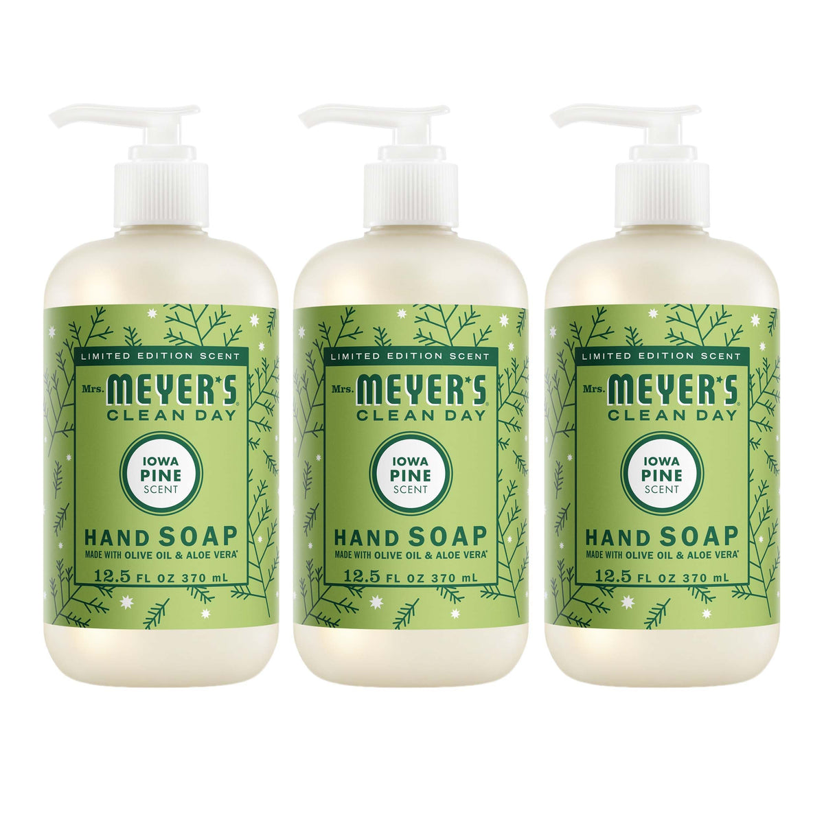 Jabón de manos Mrs. Meyer’s con pino de Iowa en botella, aroma fresco para la cocina