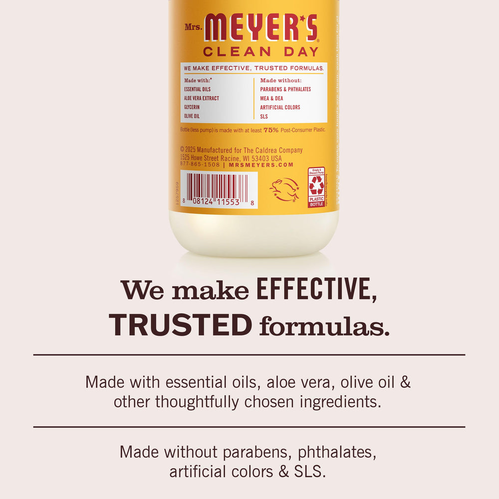 Natural ingredients highlight aloe and olive oil to support soft skin.