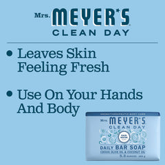 Rain Water bar soap in a bright bathroom setting