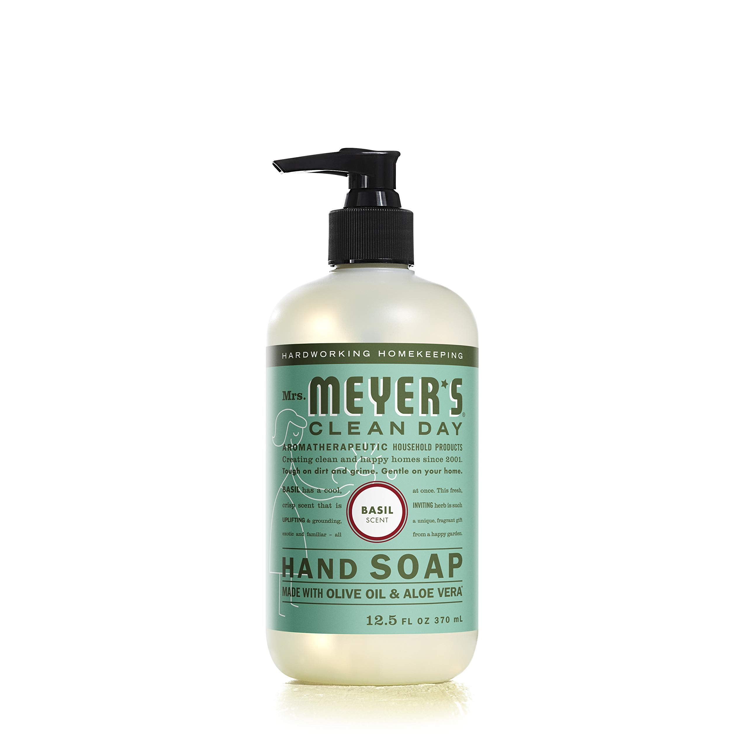 Mrs. Meyer's Lavender hand soap bottle delivering calming scent during handwashing.