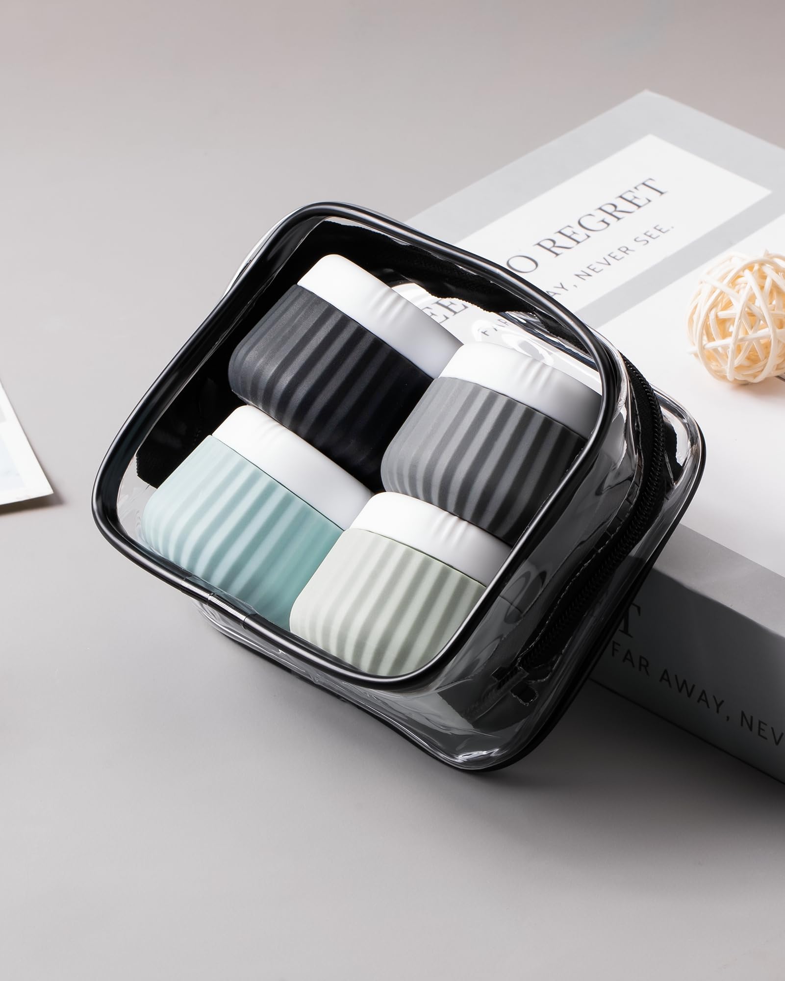 Mrsdry 1oz travel containers meet carry-on limits for liquids and gels