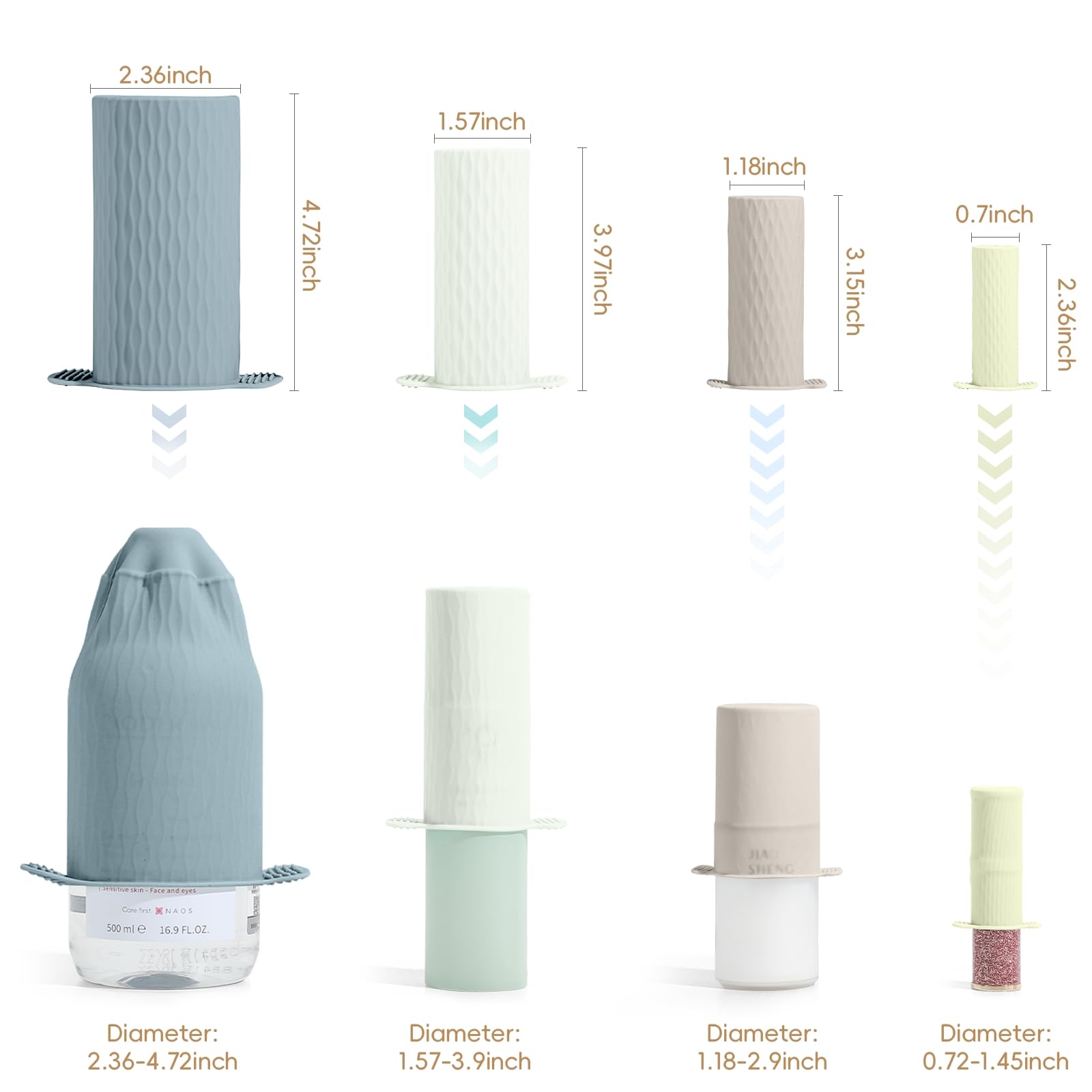 Mrsdry bottle covers help avoid stains on luggage during journeys.