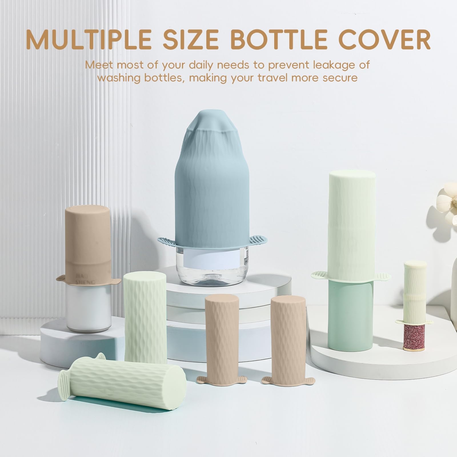 Mrsdry bottle covers L size fit most medium bottles and prevent leaks during transport.