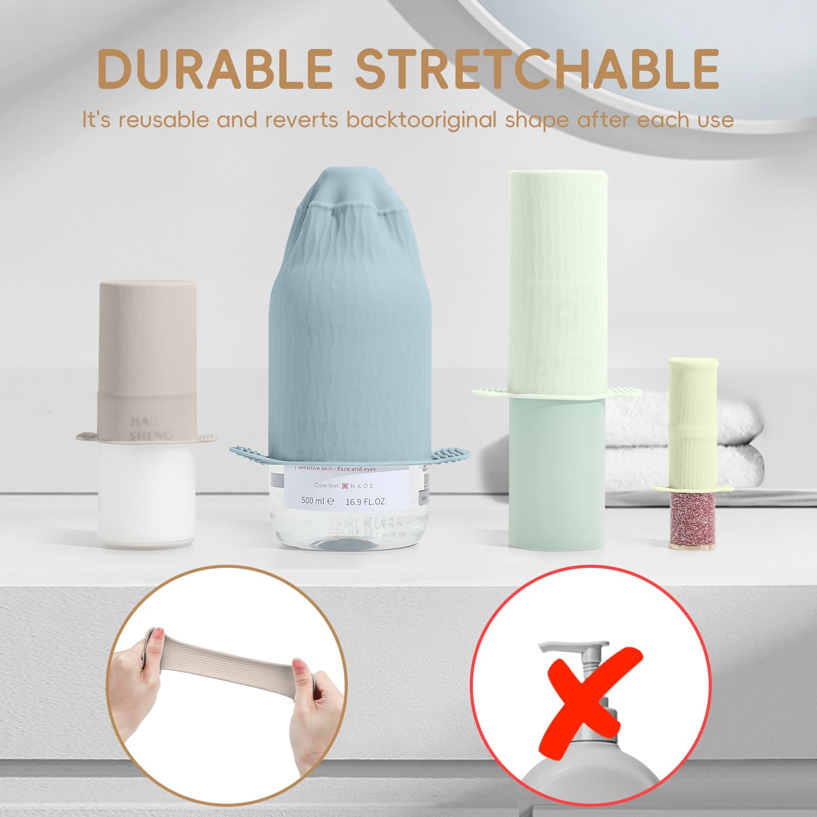 Mrsdry reusable silicone covers simplify packing and cleaning after trips.