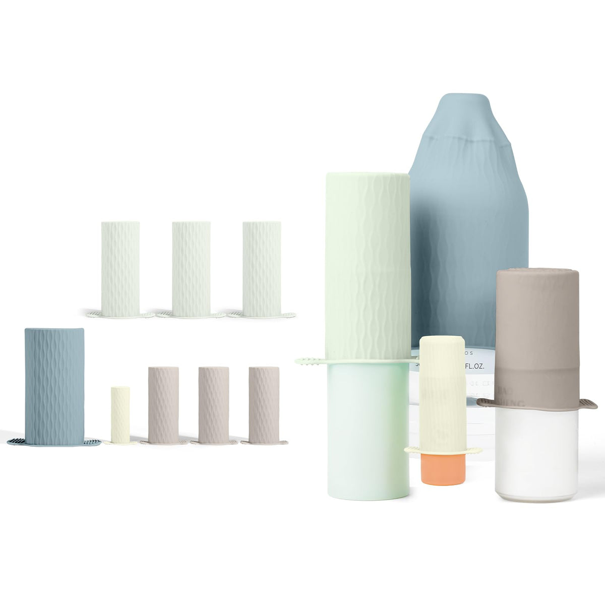 Mrsdry bottle covers XL size demonstrate leakproof protection for larger travel bottles.