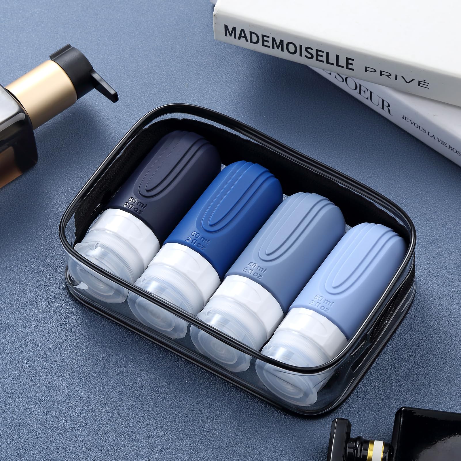 Mrsdry bottles suitable for shampoo and conditioner on the go.