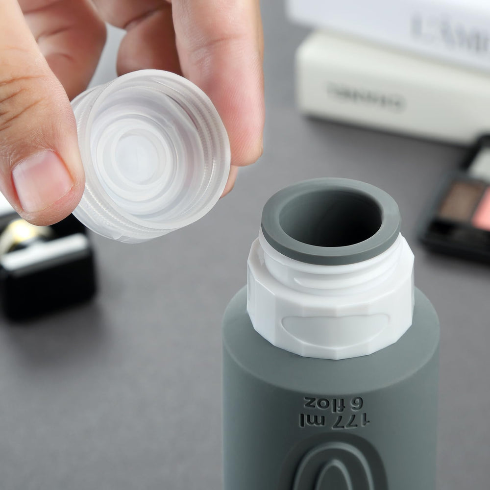 Mrsdry BPA-free refillable bottles ideal for shampoo, lotion, and cosmetics on trips.