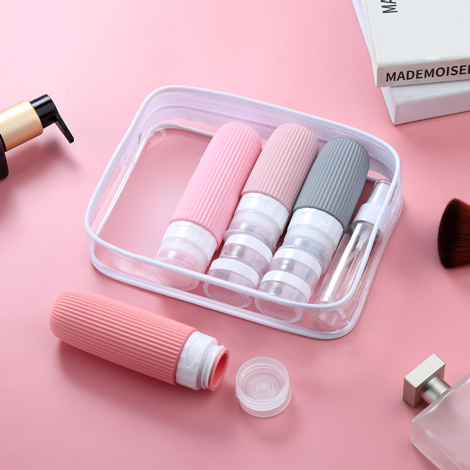 Mrsdry clear toiletry bag keeps all components visible and secure.