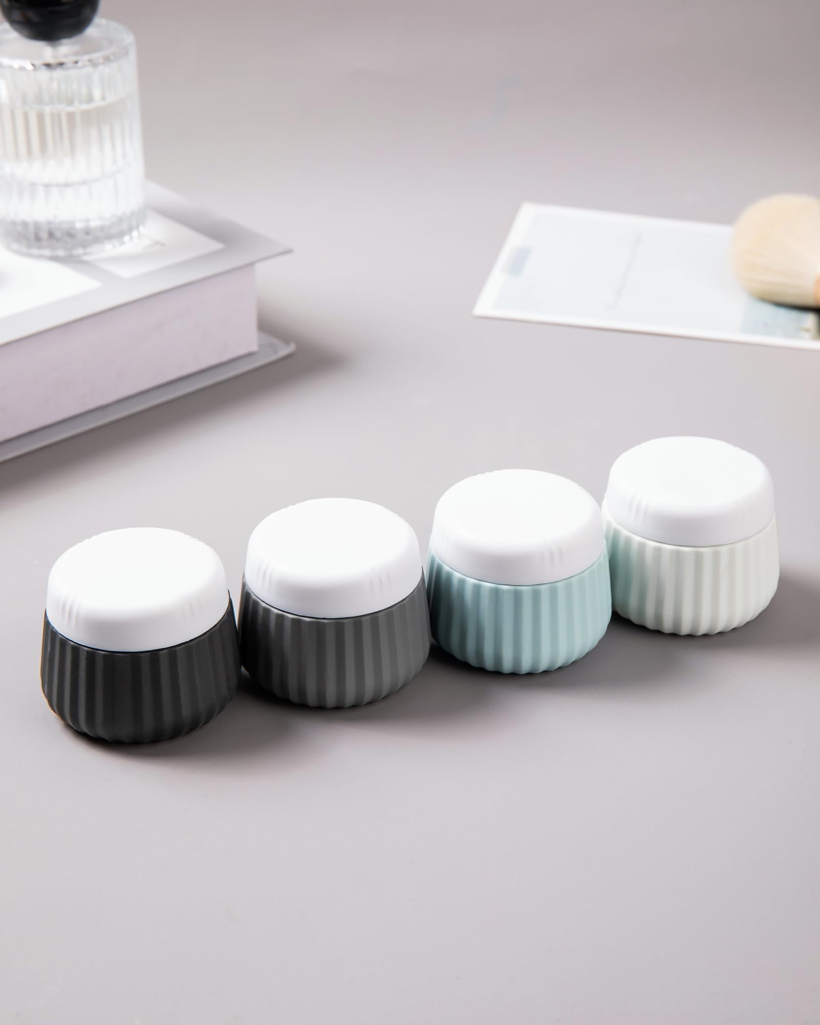 Mrsdry colorful travel jars set adds style while organizing skincare