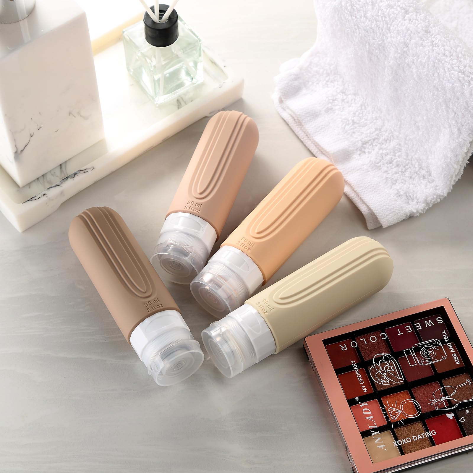 Mrsdry durable silicone bottles resist leaks in luggage during travel.