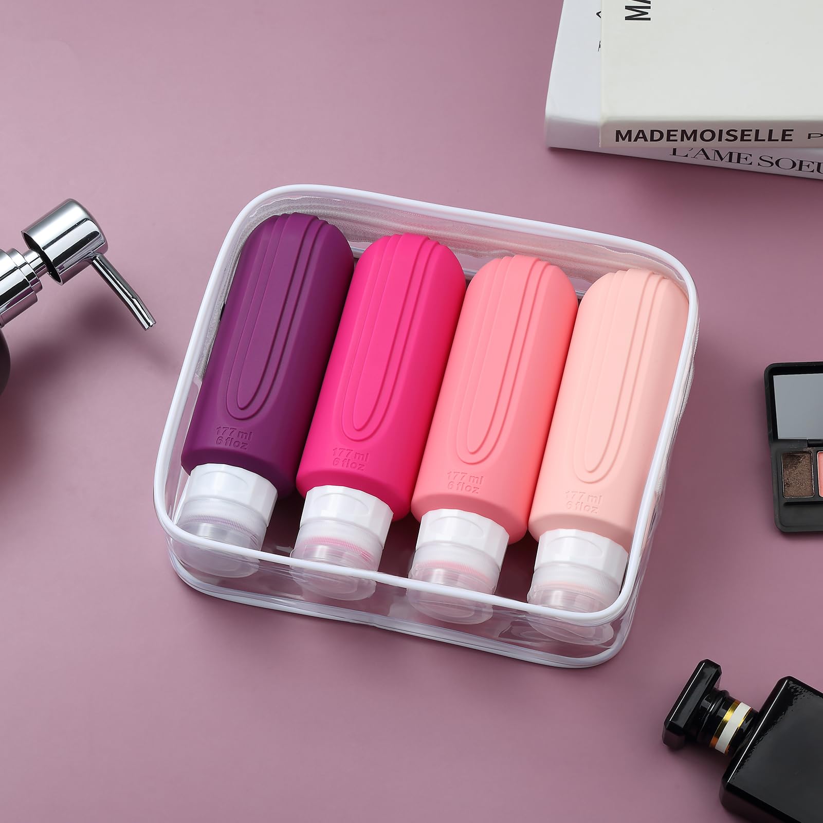 Mrsdry durable silicone bottles offer squeezable, reusable storage.