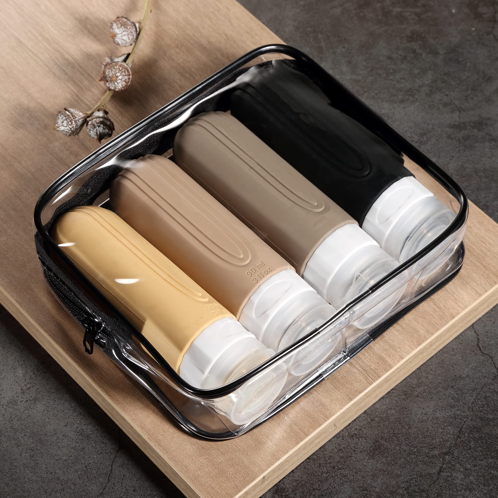 Mrsdry four-pack travel bottles provide a complete kit for toiletries.