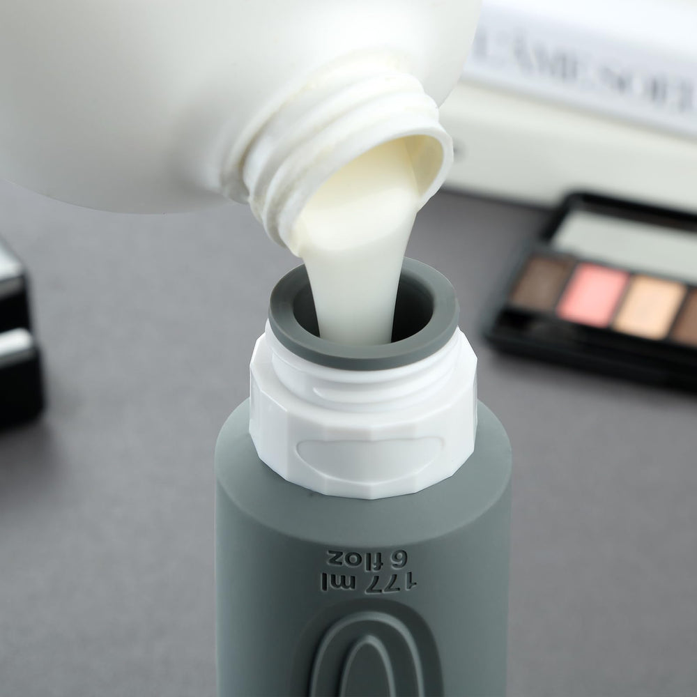 Mrsdry opal-shape bottle helps reach the last drop without waste.