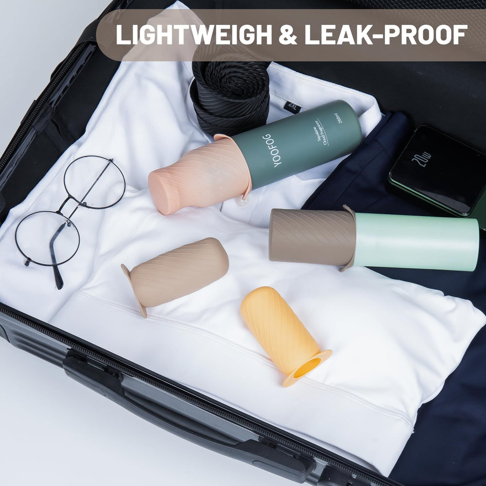 Mrsdry shampoo bottle sleeve protects contents while packing