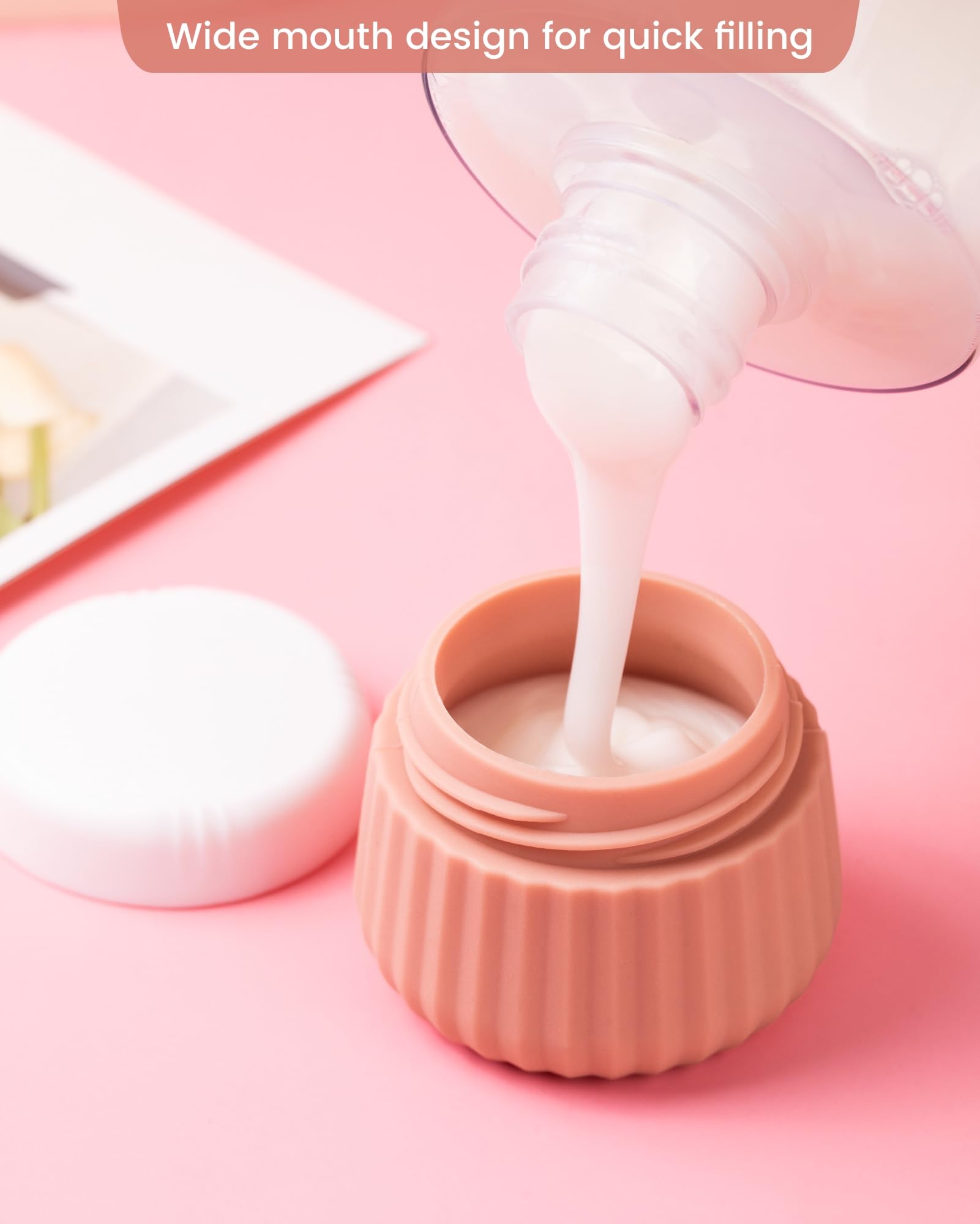 Mrsdry silicone cream jars for easy filling on the go