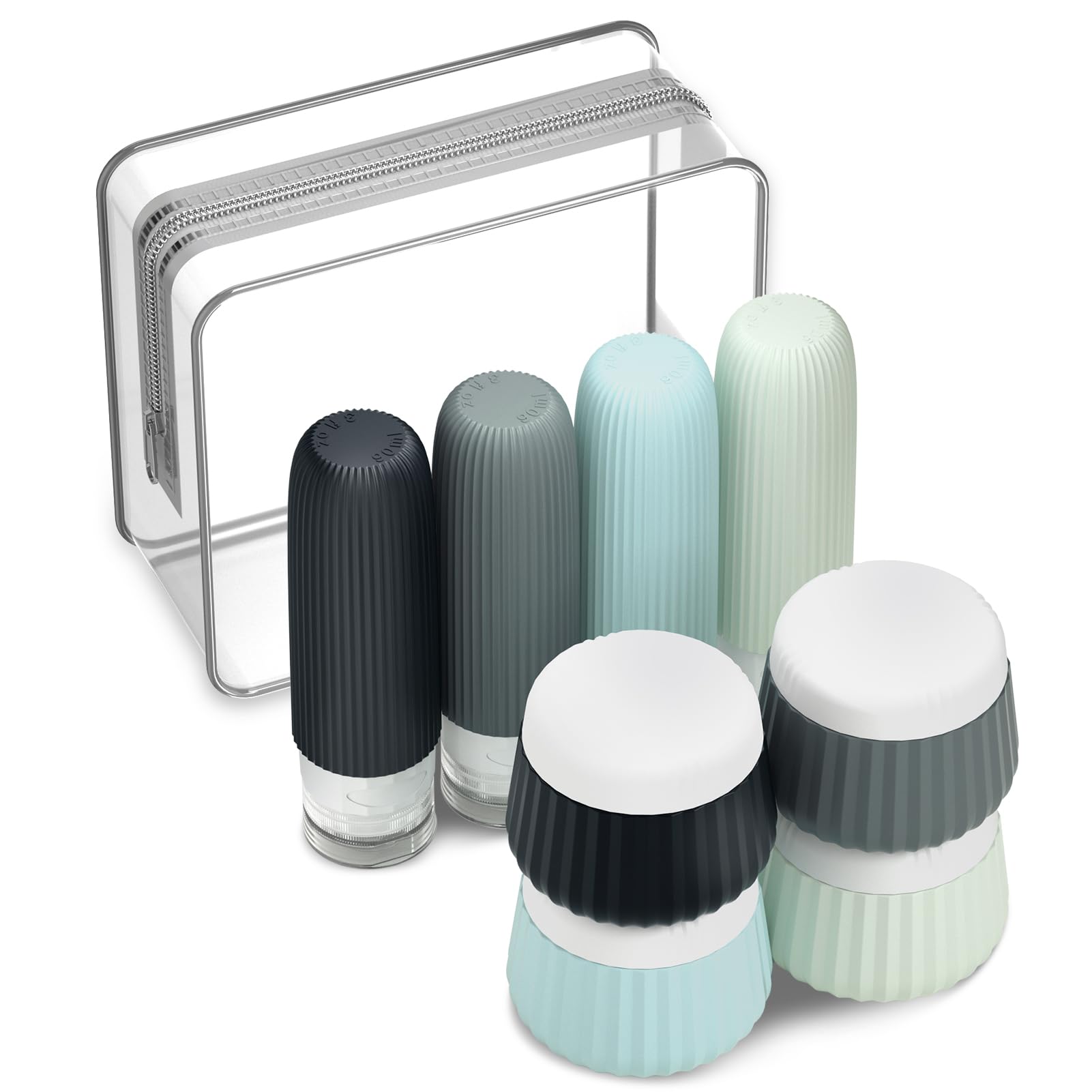 Mrsdry travel bottles 3oz set for compact carry-on toiletries