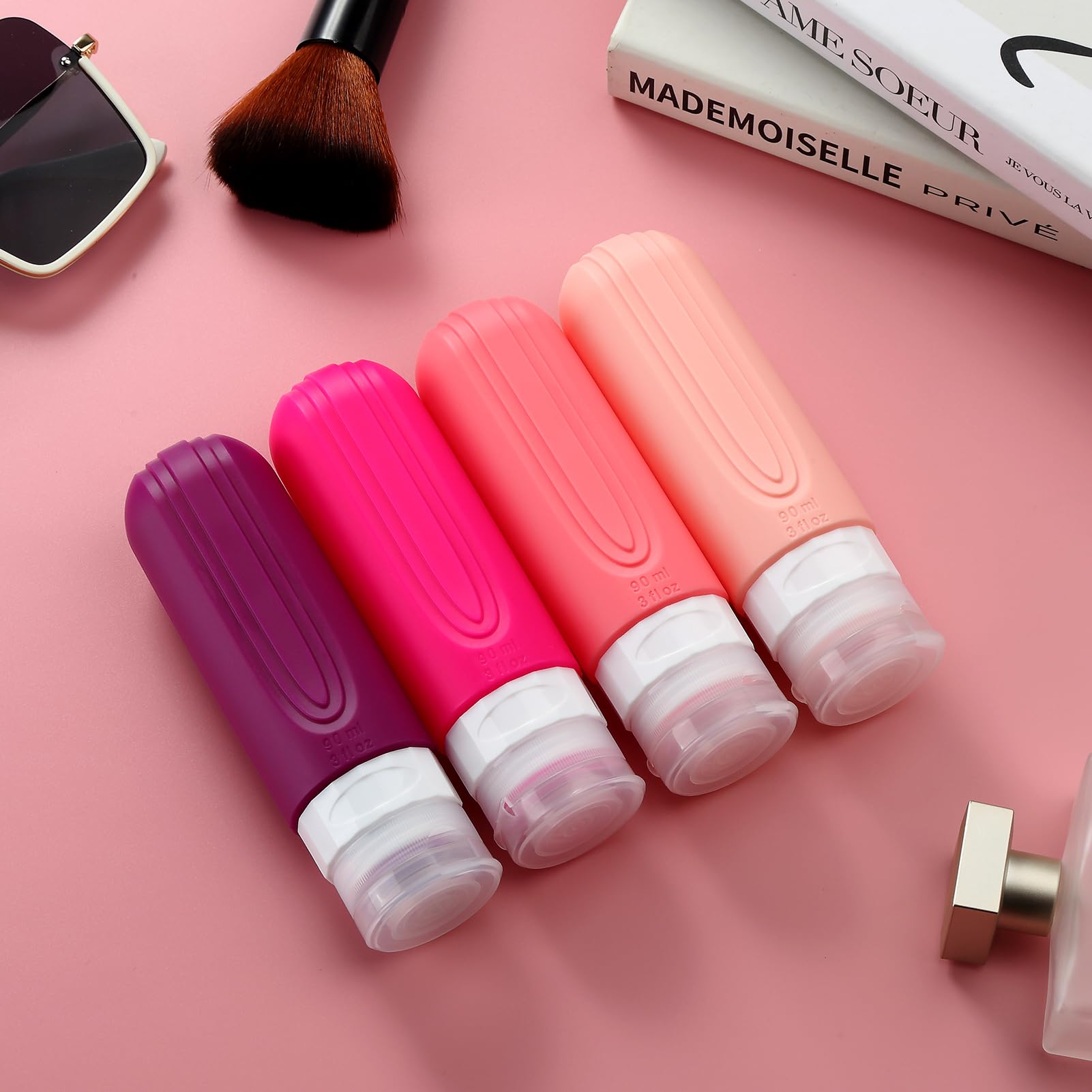 Mrsdry travel bottles in a 4-pack offer compact, versatile storage.