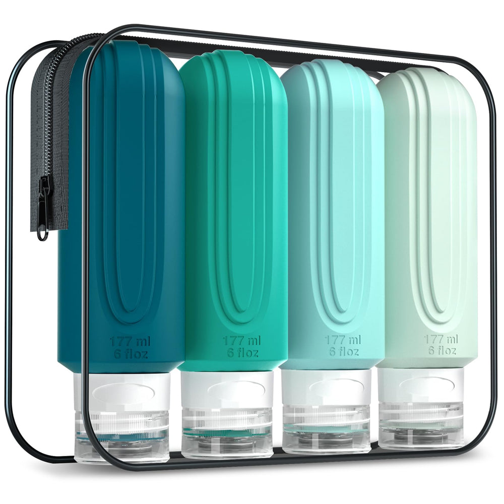 Mrsdry travel bottles 6oz leakproof design keeps liquids secure in luggage