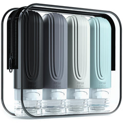 Mrsdry travel bottles leak-proof 4-pack ready for organized luggage.